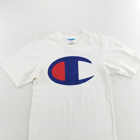 Vtg Champion T-shirt Tee Crew Neck Cotton Top - Picture 2 of 4